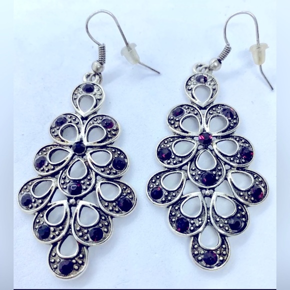 3 pairs of dangle earrings with fishhook findings - Picture 2 of 7